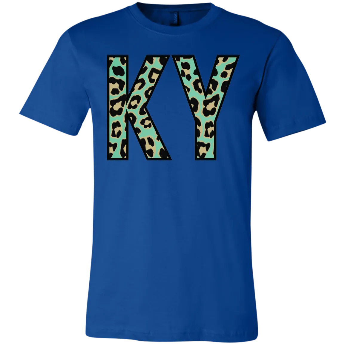 Kentucky Teal Leopard Bella Canvas Tee – Stylish State Pride