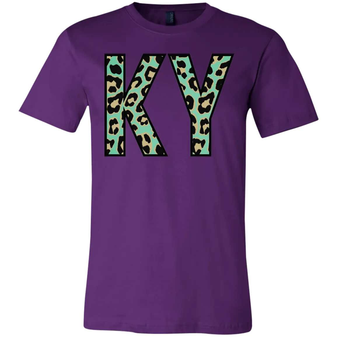 Kentucky Teal Leopard Bella Canvas Tee – Stylish State Pride