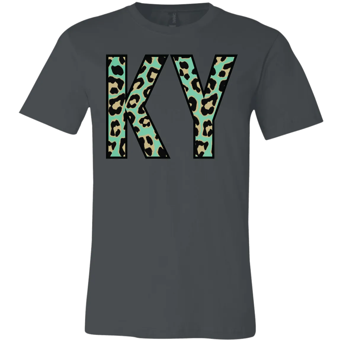 Kentucky Teal Leopard Bella Canvas Tee – Stylish State Pride