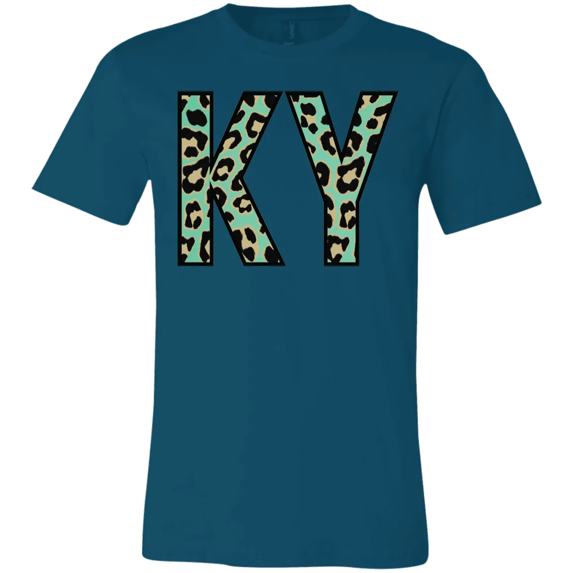Kentucky Teal Leopard Bella Canvas Tee – Stylish State Pride
