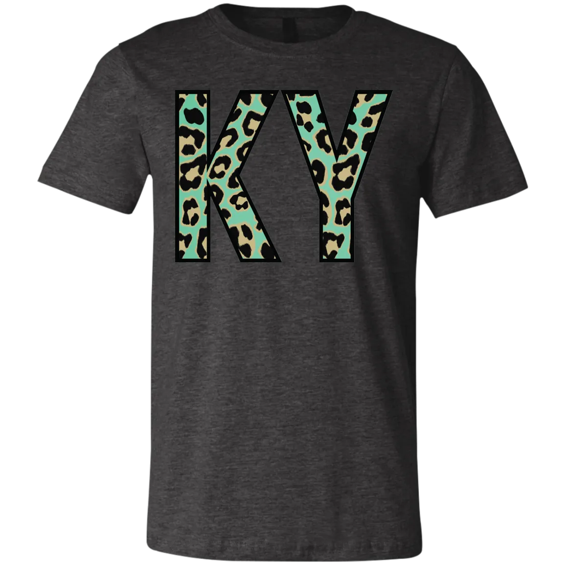 Kentucky Teal Leopard Bella Canvas Tee – Stylish State Pride