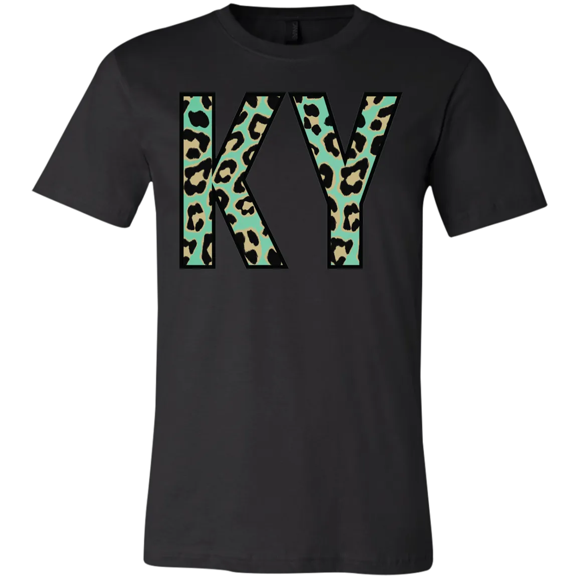 Kentucky Teal Leopard Bella Canvas Tee – Stylish State Pride