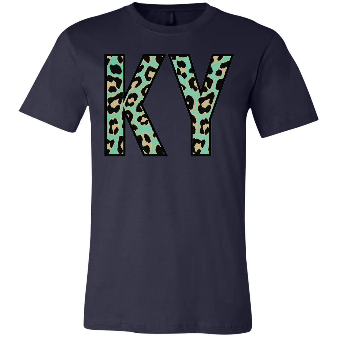 Kentucky Teal Leopard Bella Canvas Tee – Stylish State Pride