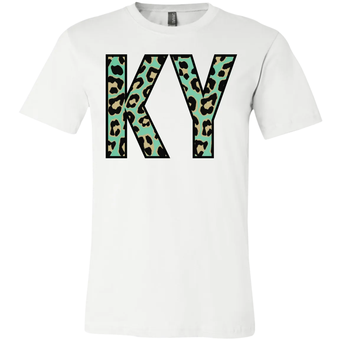 Kentucky Teal Leopard Bella Canvas Tee – Stylish State Pride