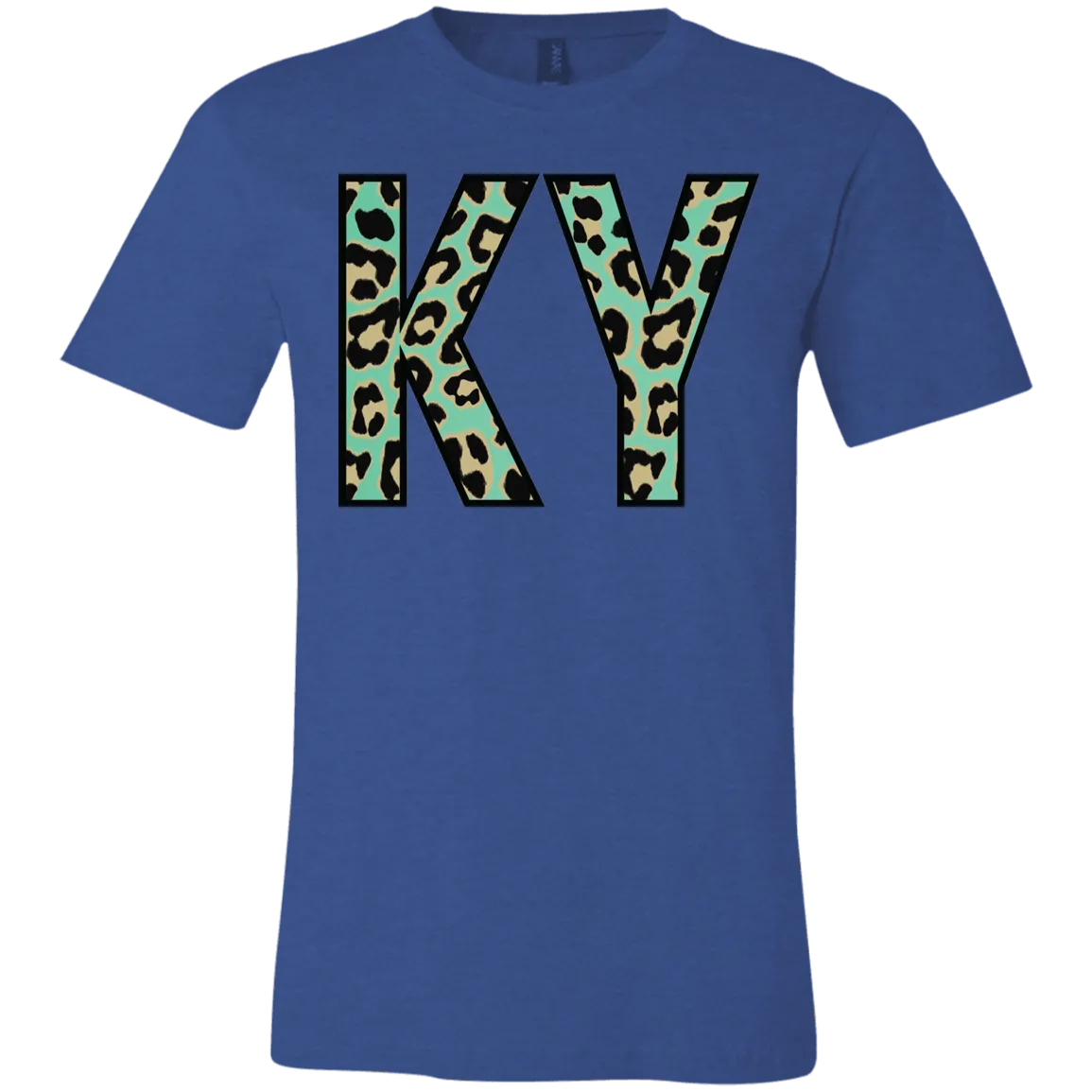 Kentucky Teal Leopard Bella Canvas Tee – Stylish State Pride