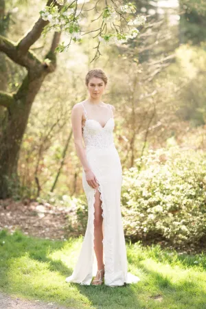 Lace Sheath Wedding Dress With Slit (#Eilliva)