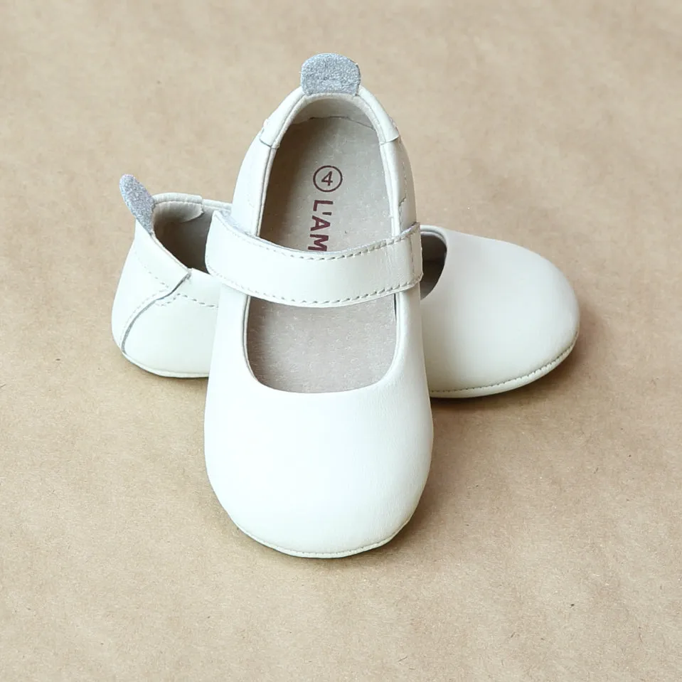 L'Amour Baby Girls Leather Crib Mary Jane