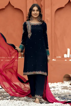 Latest Black Kameez Salwar by Pakistani Designer #PF432