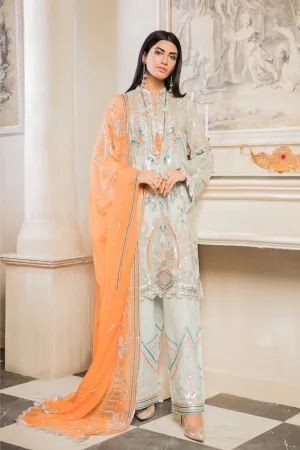 Latest Chiffon Pista Colour Dress Combination 2020 Collection # CA122