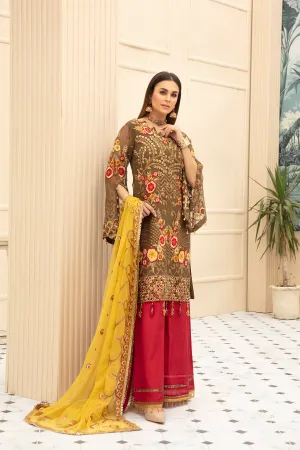 Latest Embroidered Chiffon Dress From 2020 Collection # C2089