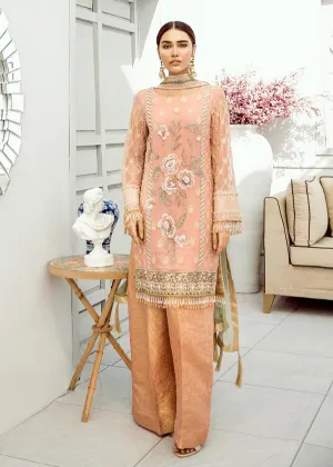 Latest Peach Chiffon Dress From 2020 Latest Collection # CA132