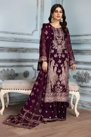 Latest Salwar Kameez Pakistani in Purple Shade #PF289