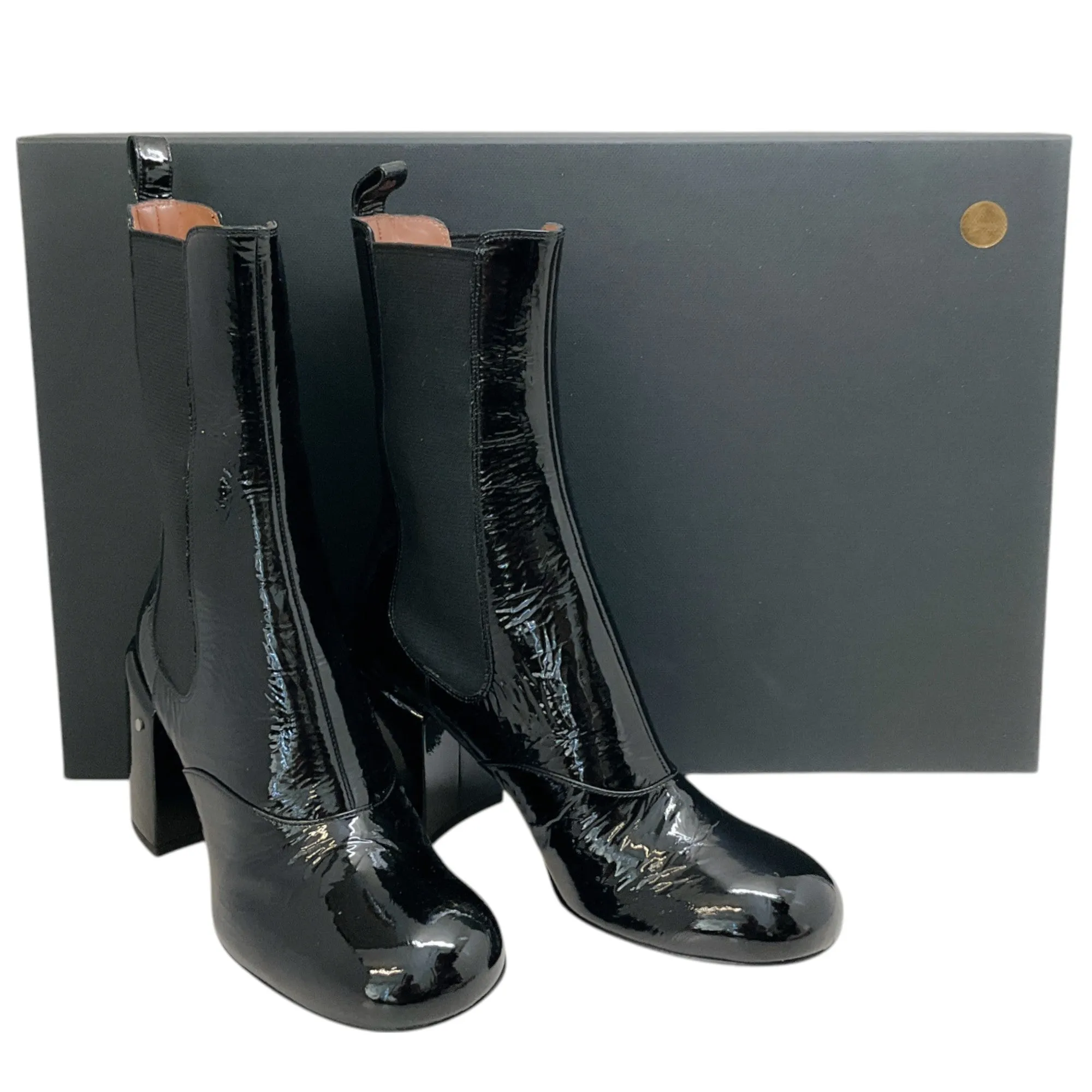 Laurence Dacade Black Patent Leather Elen Boots