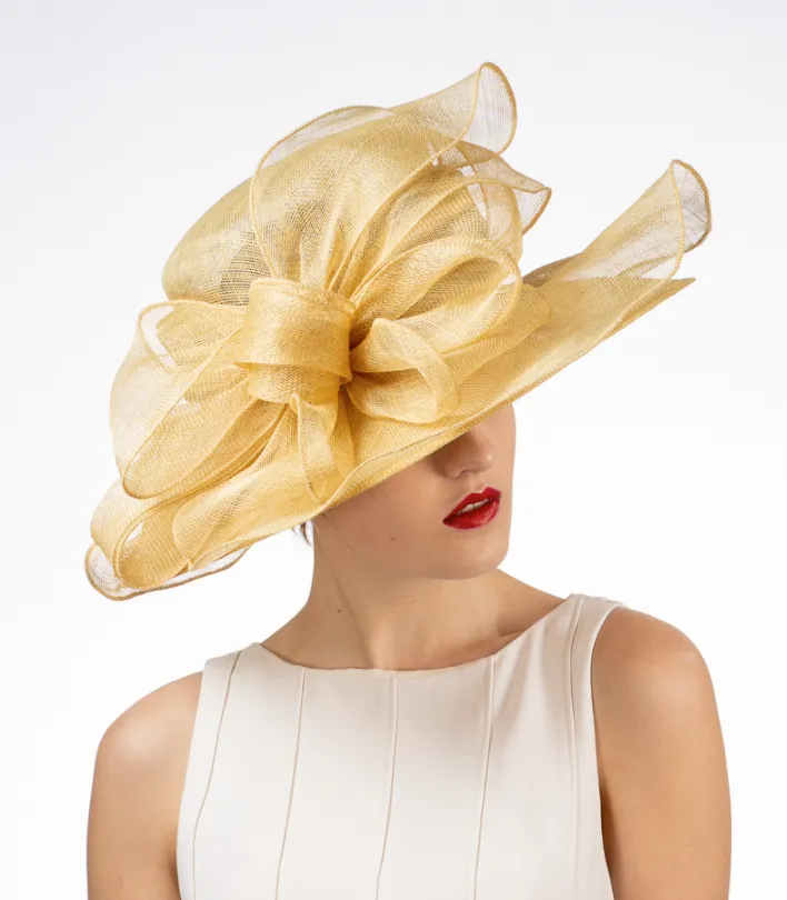 layered bow ~ lt gold