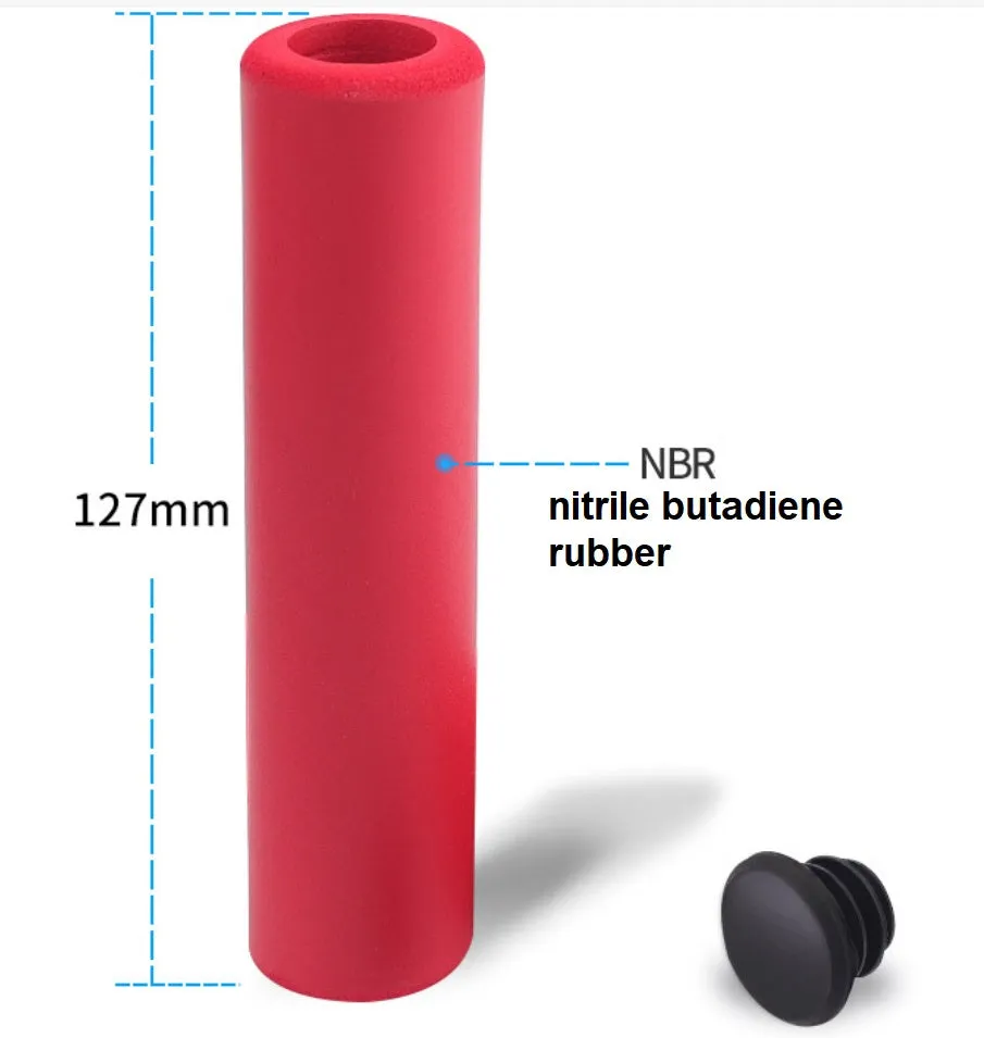 LeBycle Bike Handlebar Grips - NBR Material, Soft, Anti-slip, Yellow
