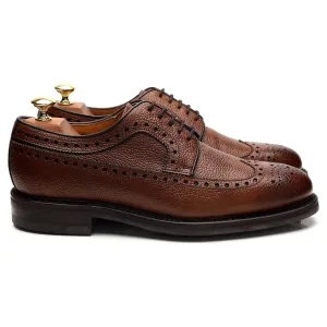 'Leconfield' Tan Grain Leather Derby Brogues UK 8 F