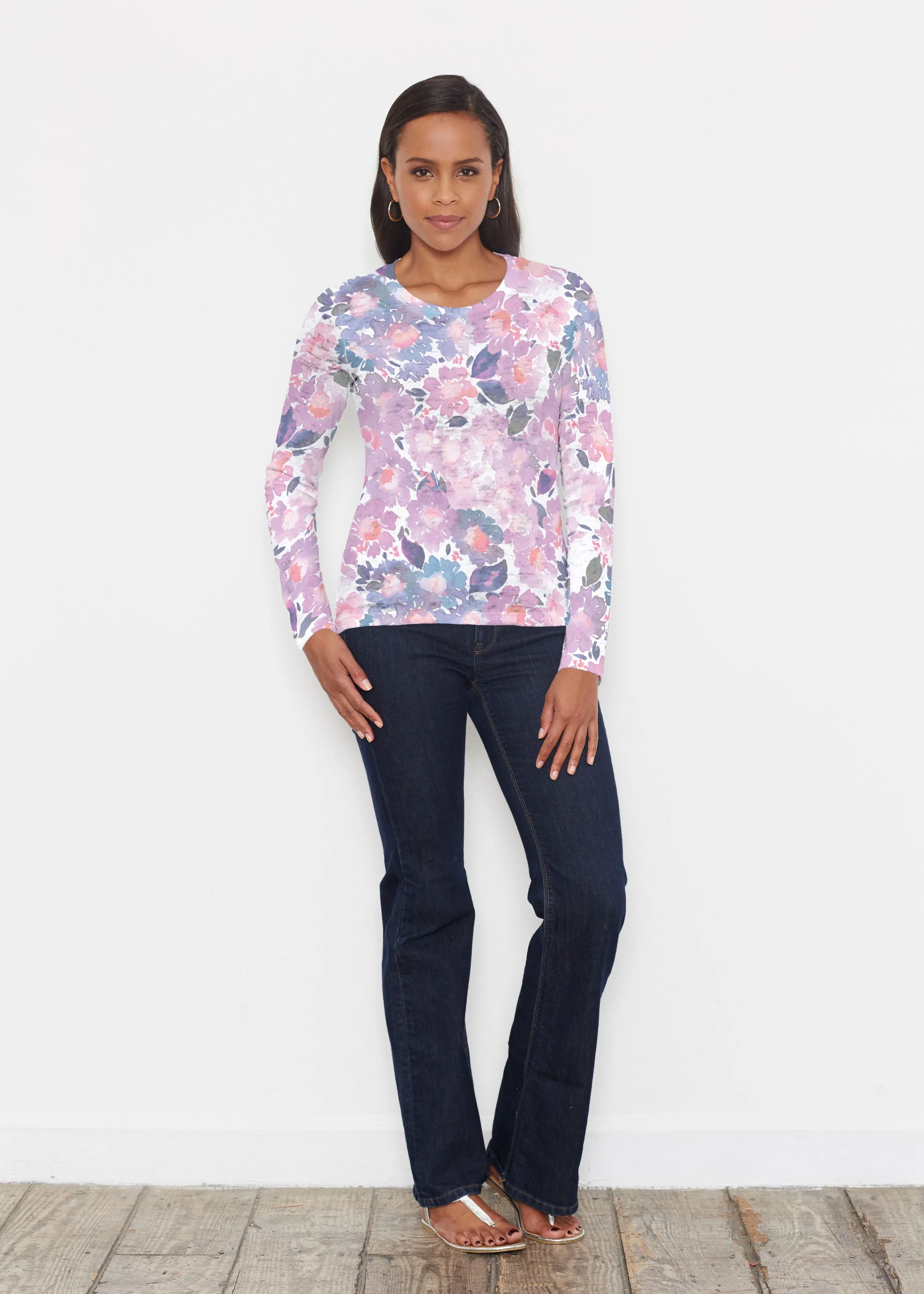 Lilac (16255) ~ Signature Long Sleeve Crew Shirt