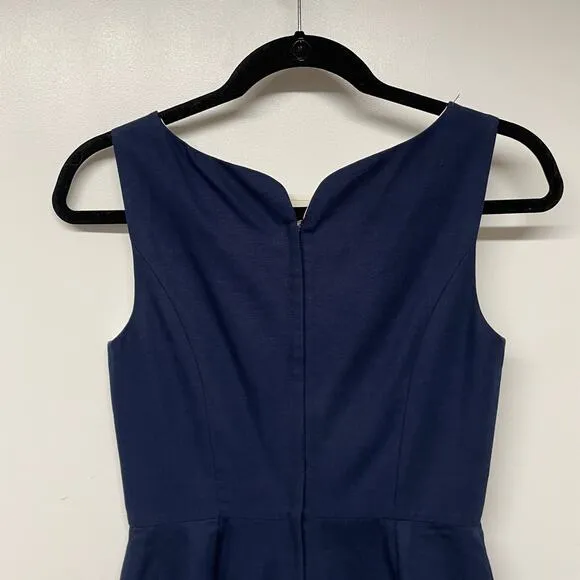 Lilly Pulitzer Wythe Navy Embellished Gold Beaded Shift Dress Size 00