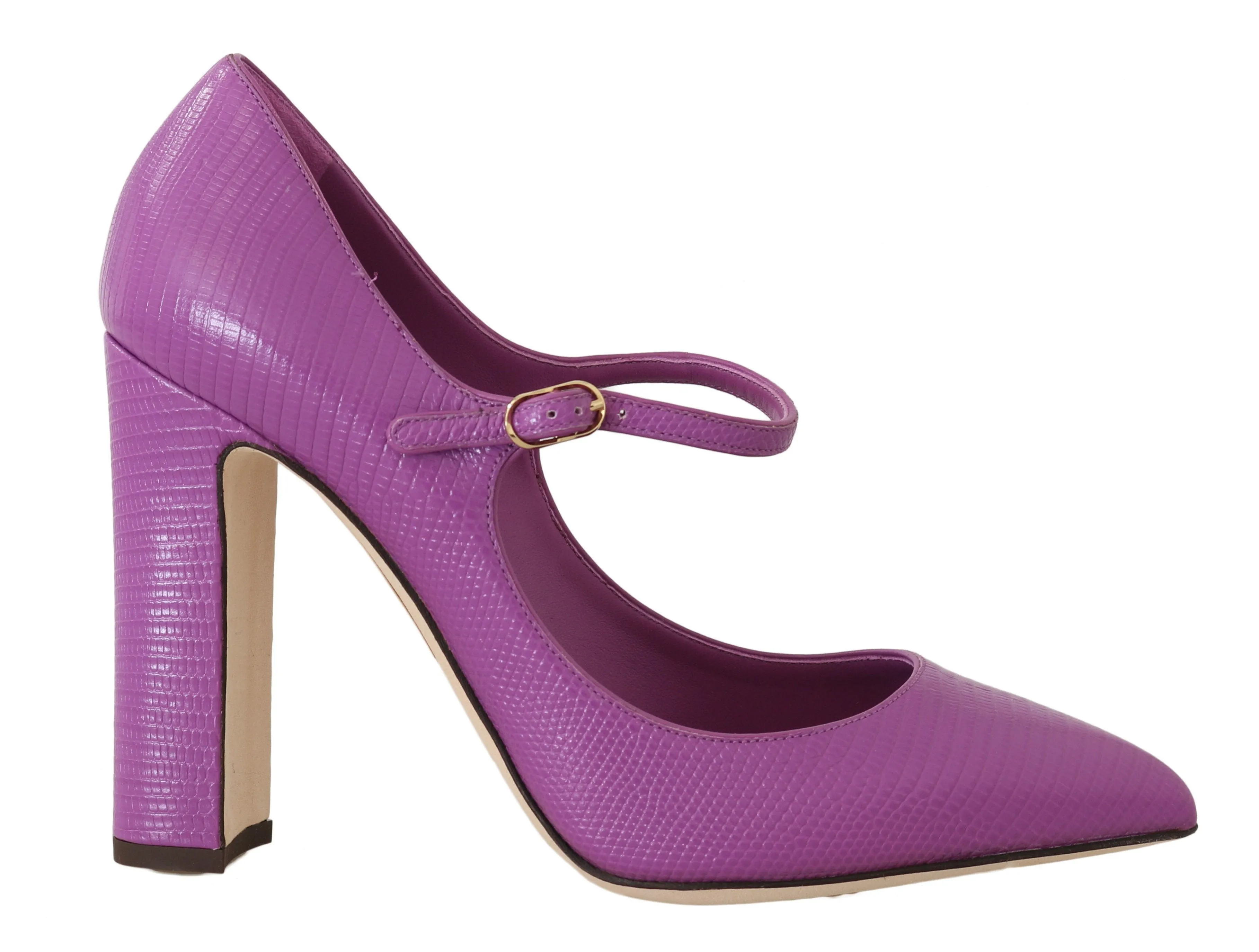 Lizard Skin Mary Janes Pumps