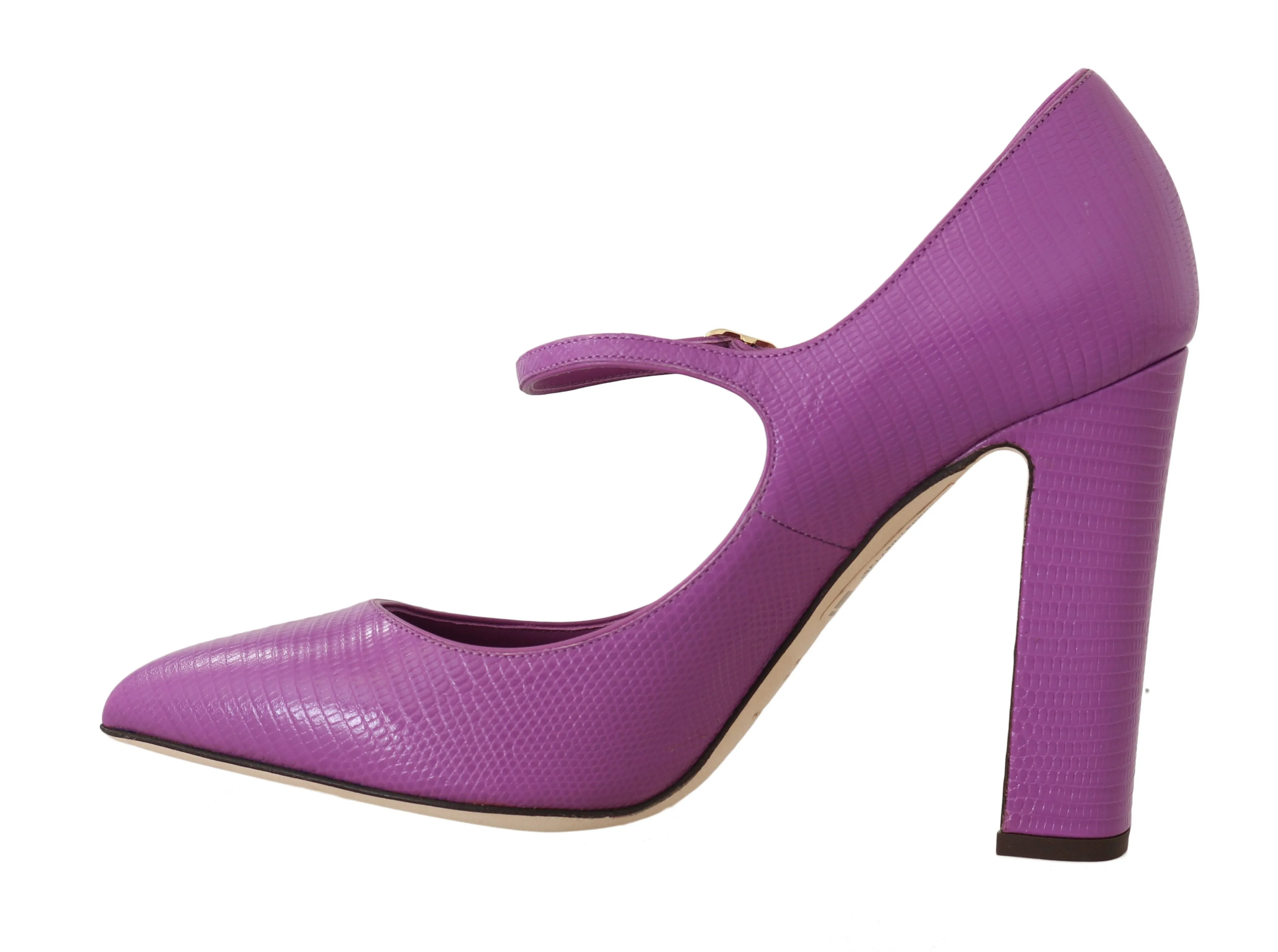 Lizard Skin Mary Janes Pumps