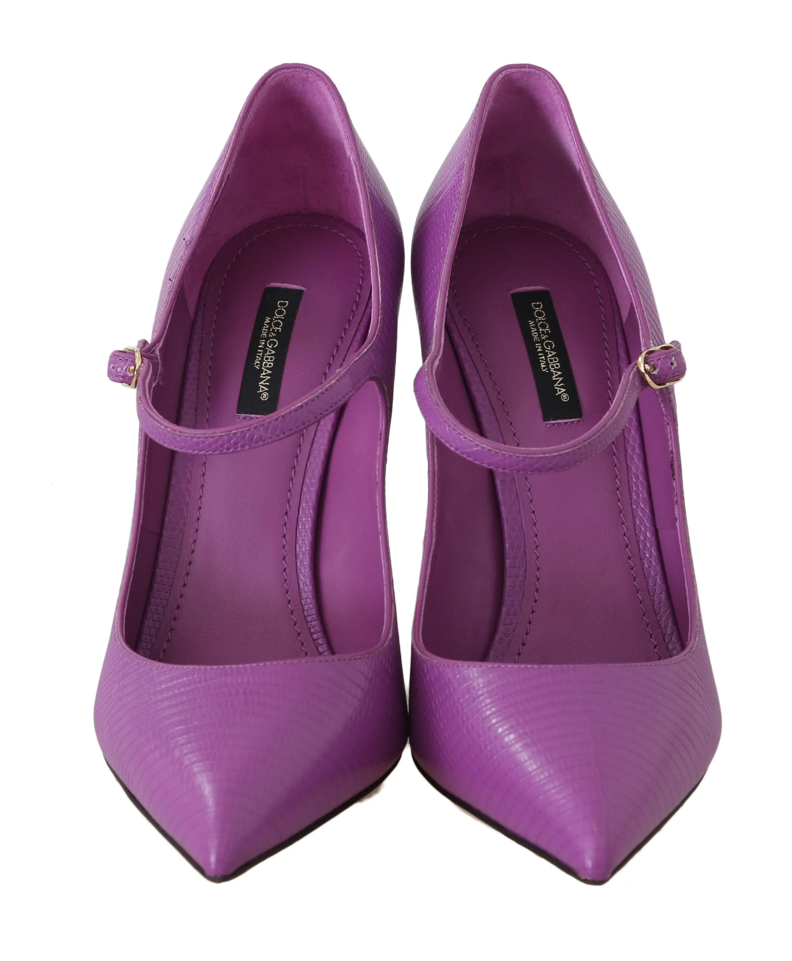 Lizard Skin Mary Janes Pumps