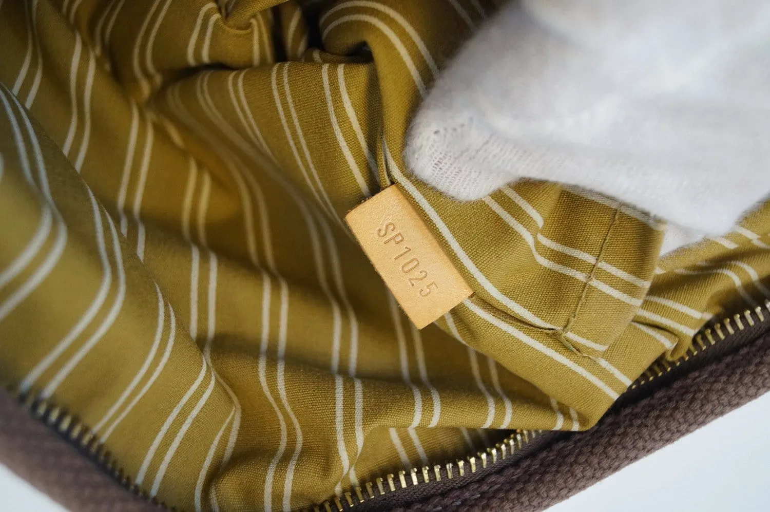 LOUIS VUITTON Dark Khaki Canvas Antigua Cabas MM Tote