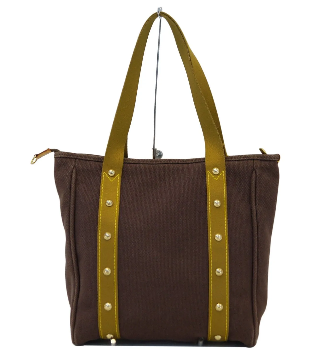LOUIS VUITTON Dark Khaki Canvas Antigua Cabas MM Tote