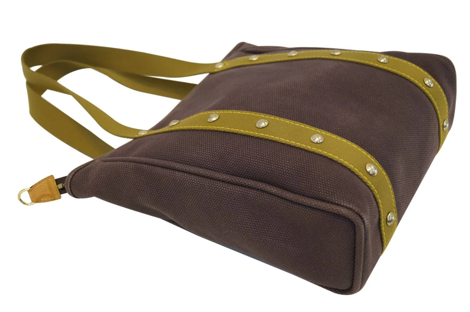 LOUIS VUITTON Dark Khaki Canvas Antigua Cabas MM Tote