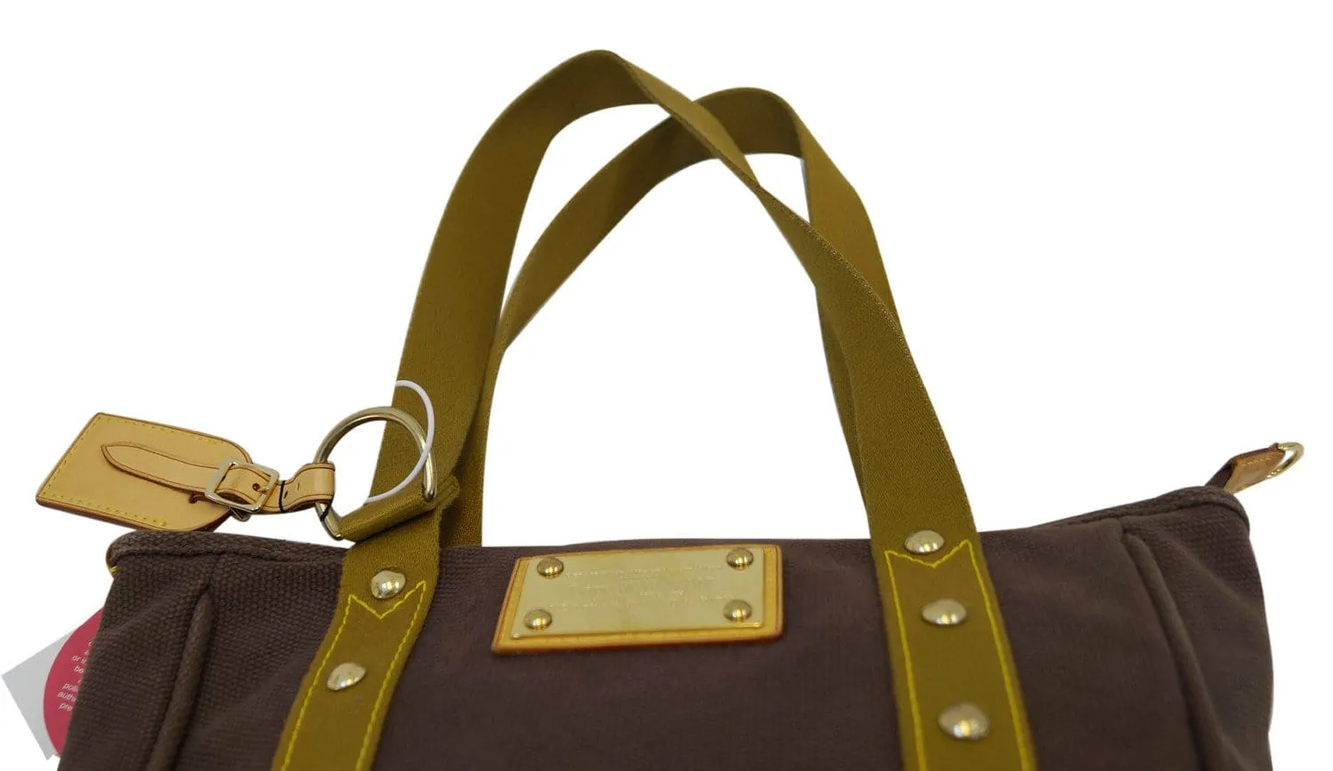 LOUIS VUITTON Dark Khaki Canvas Antigua Cabas MM Tote