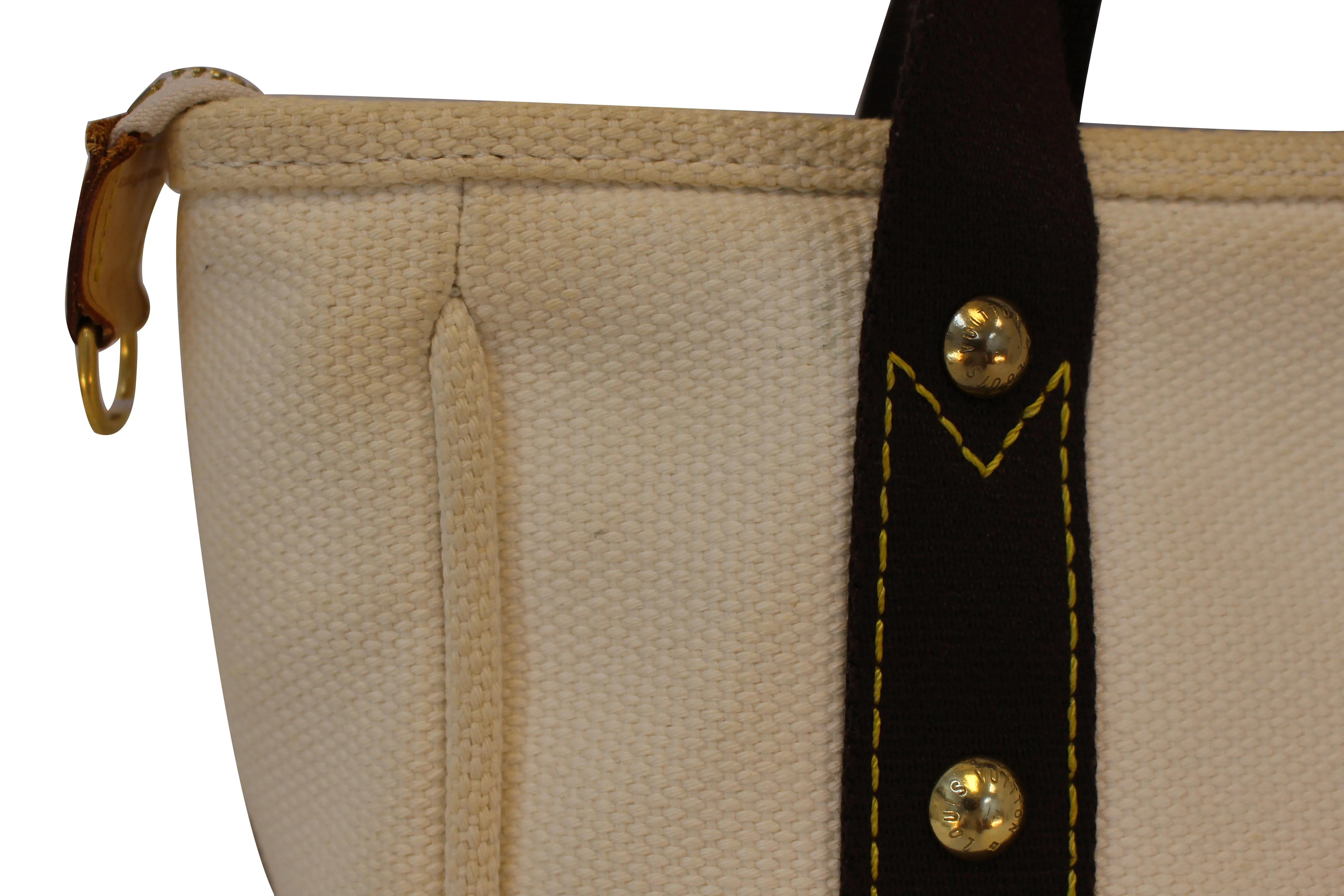 LOUIS VUITTON Limited Edition Cream Canvas Antigua Cabas MM Bag - Final Call