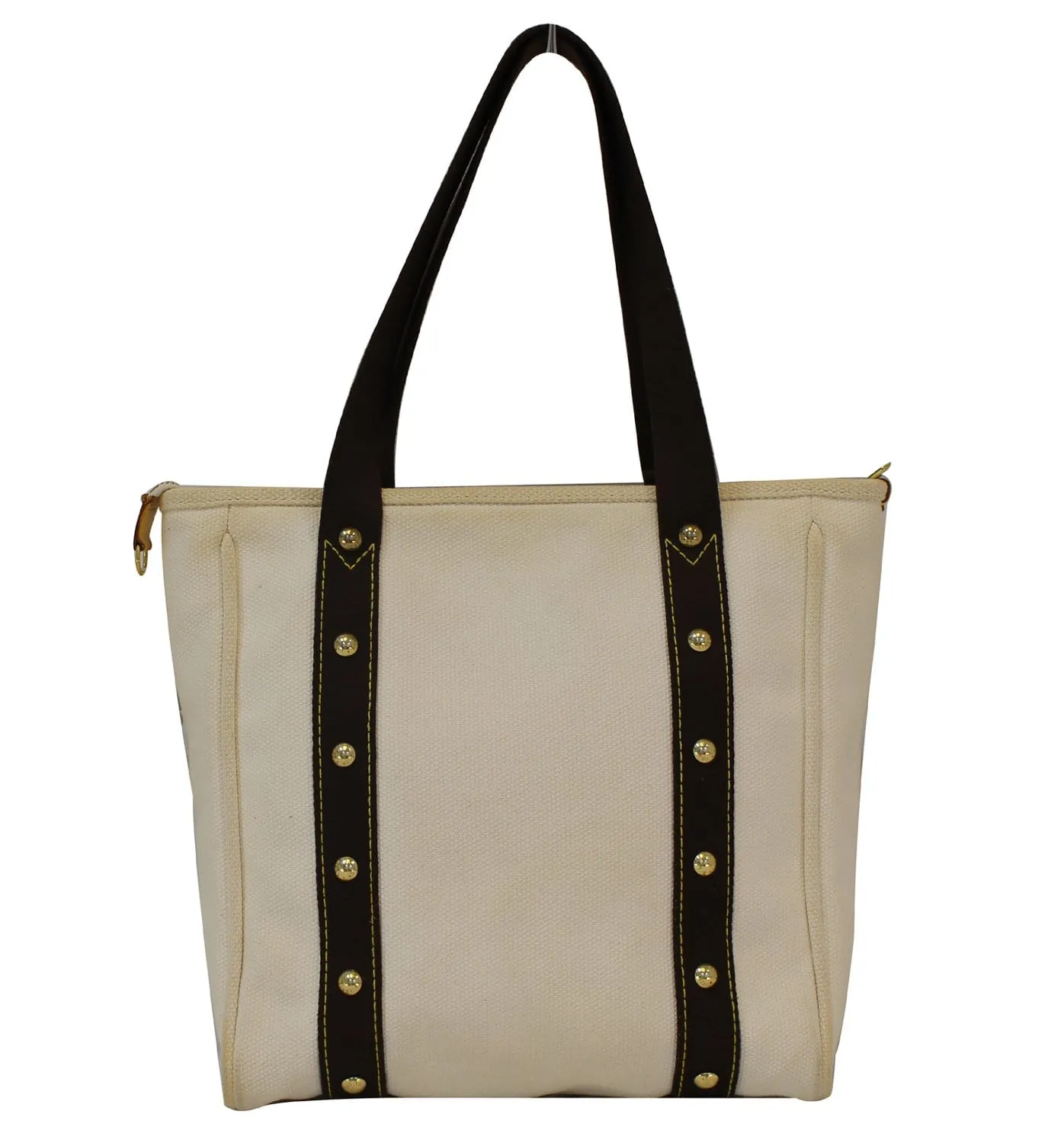 LOUIS VUITTON Limited Edition Cream Canvas Antigua Cabas MM Bag - Final Call