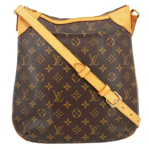 LOUIS VUITTON Odeon Monogram Canvas Shoulder Bag Brown