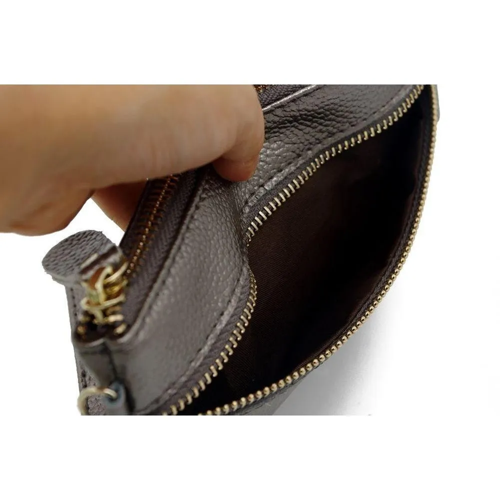 <bold>Clutch / Wristlet  <br>Genuine-Leather