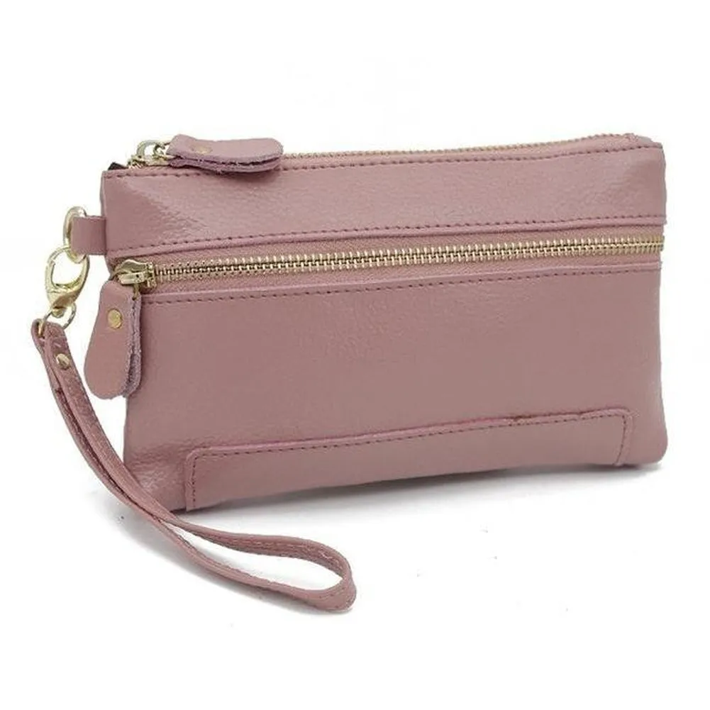 <bold>Clutch / Wristlet  <br>Genuine-Leather
