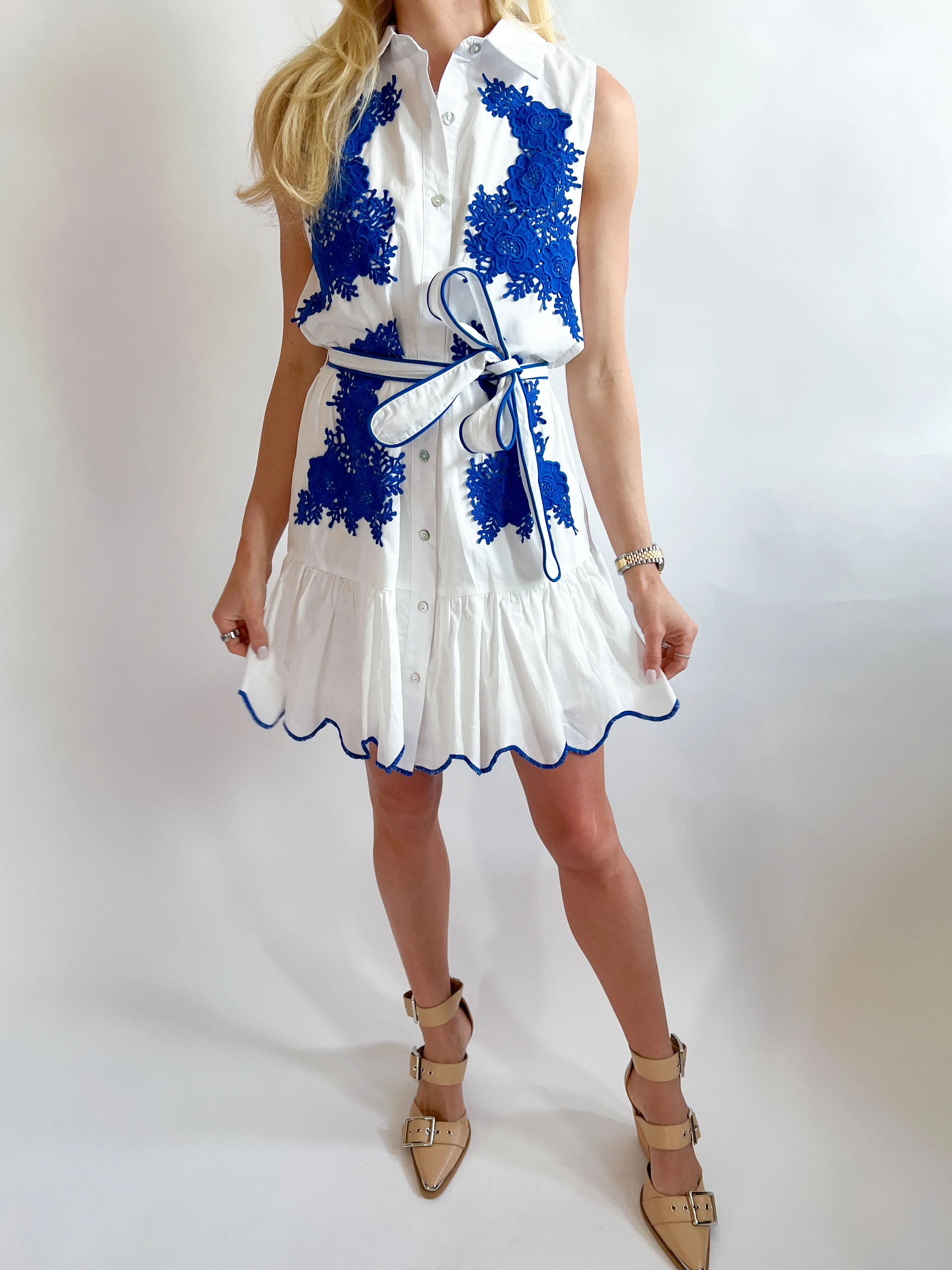 Lucy Embroidered Mini Dress