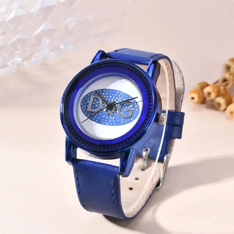 Luxury Ladies Quartz Wristwatch Leather Strap Watch Women Jewelry