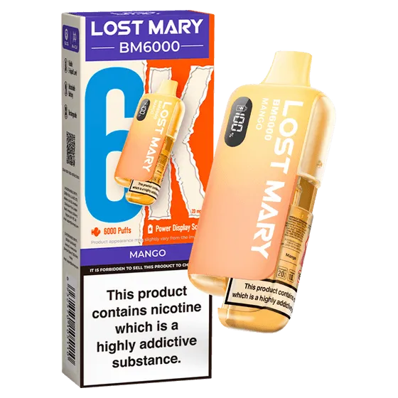 MANGO - LOST MARY BM6000 DISPOSABLE VAPE - 20MG(2%)