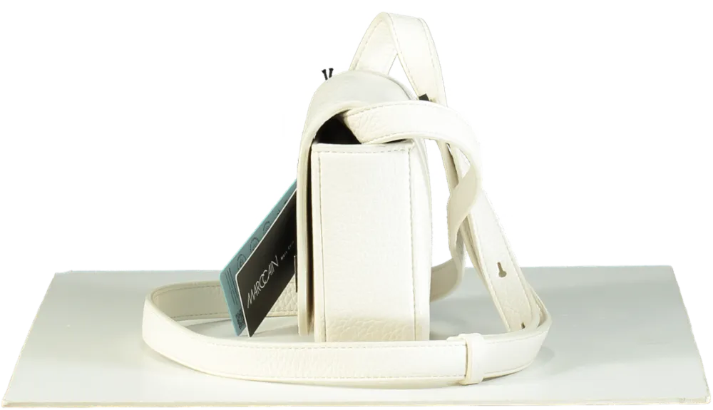 Marccain White Textured Leather Shoulder Bag