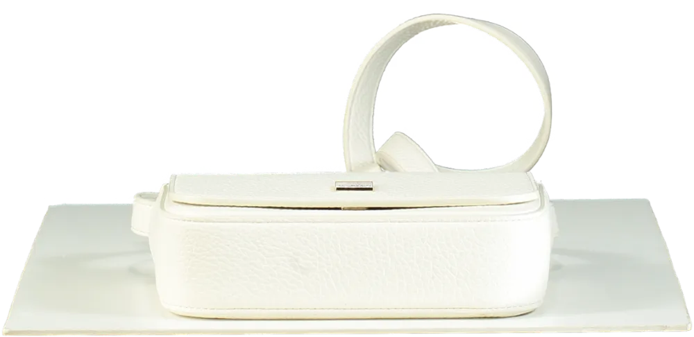 Marccain White Textured Leather Shoulder Bag