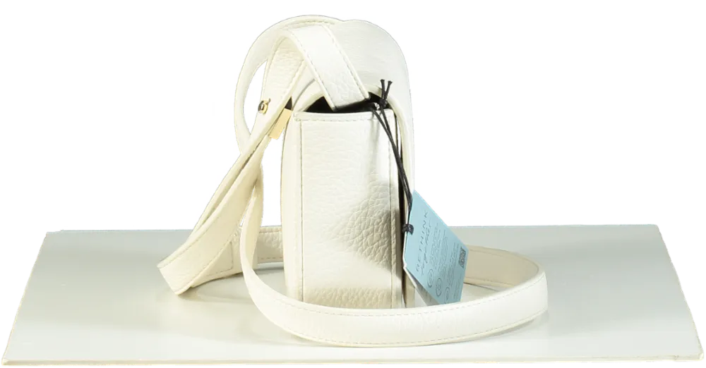 Marccain White Textured Leather Shoulder Bag