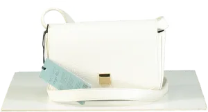 Marccain White Textured Leather Shoulder Bag