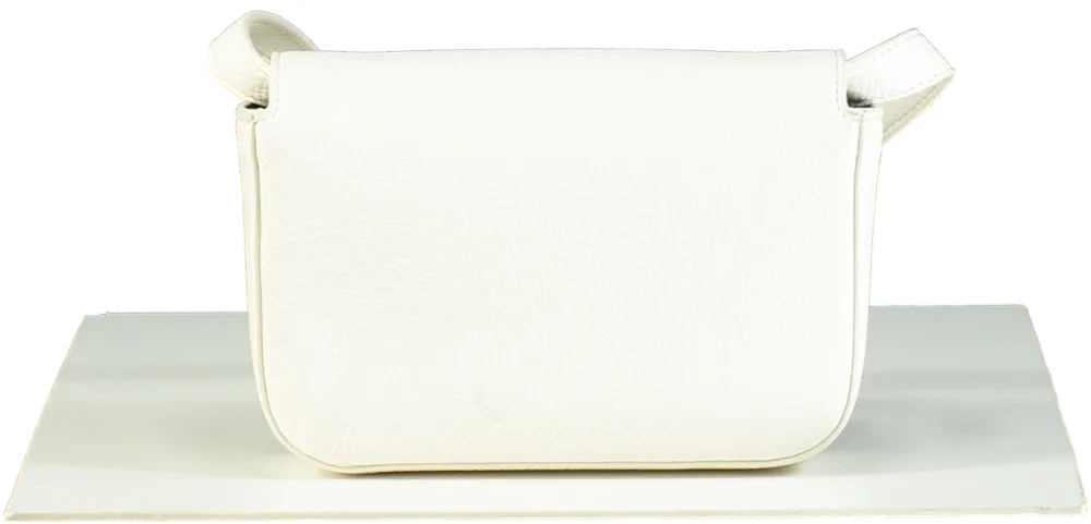 Marccain White Textured Leather Shoulder Bag