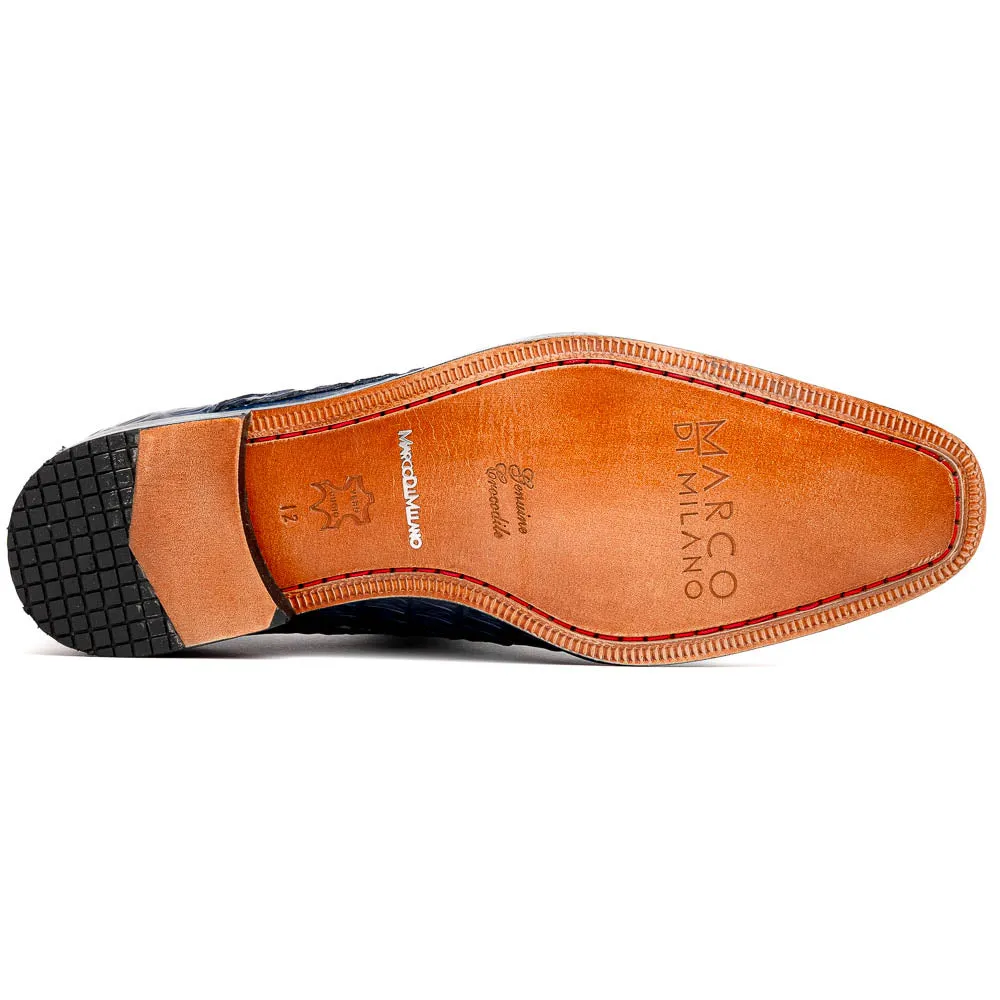 Marco Di Milano Caribe Orix Brown Caiman Crocodile Derby Shoes