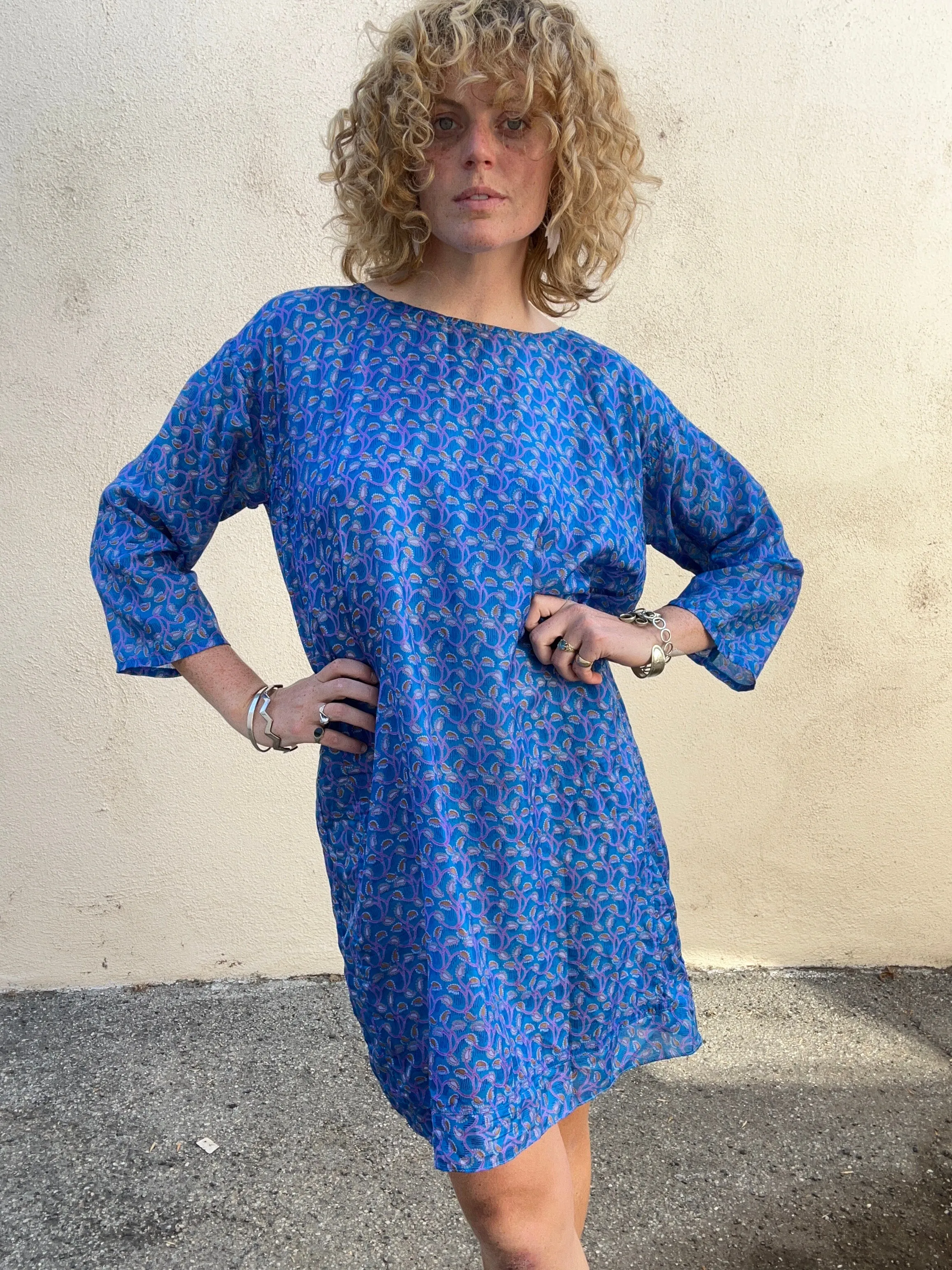 Matta Royal Blue Silk Dress