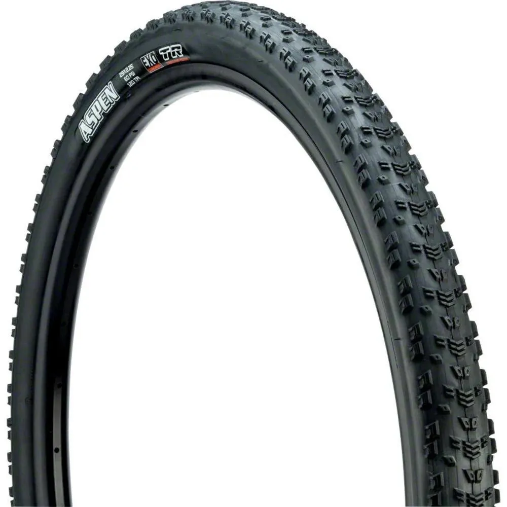 Maxxis Aspen Tire, 29 x 2.4, Tubeless, Folding, Black, Dual, EXO, Wide Trail, Mountain Bike Tire