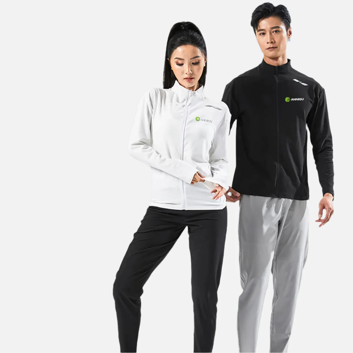 Men's and Women's Stand-up Collar Athletic Sweatshirts