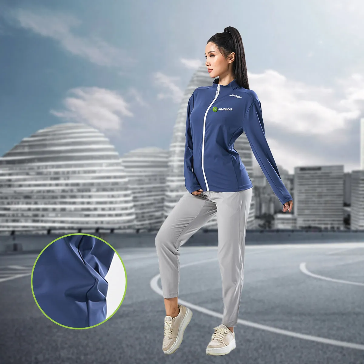 Men's and Women's Stand-up Collar Athletic Sweatshirts
