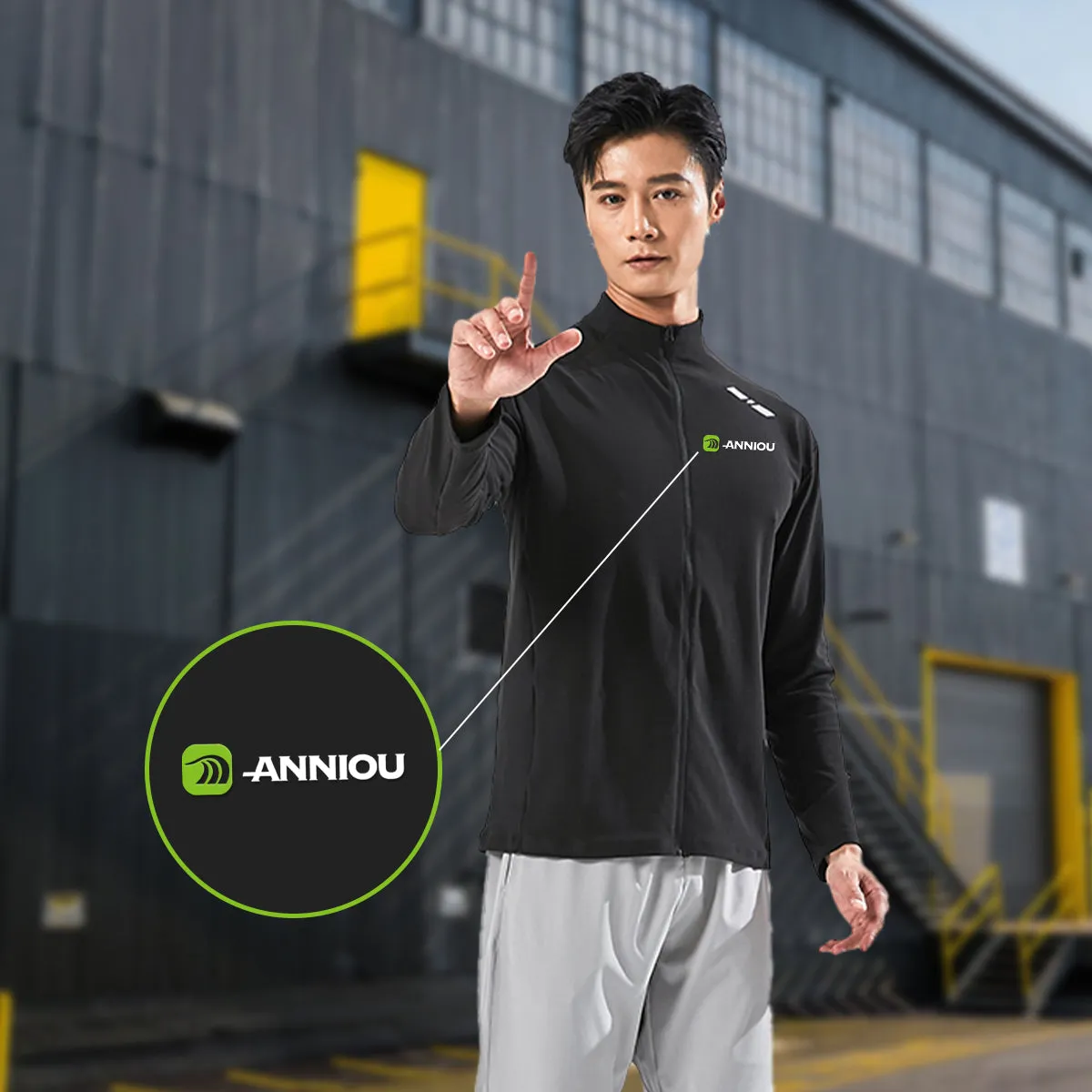 Men's and Women's Stand-up Collar Athletic Sweatshirts