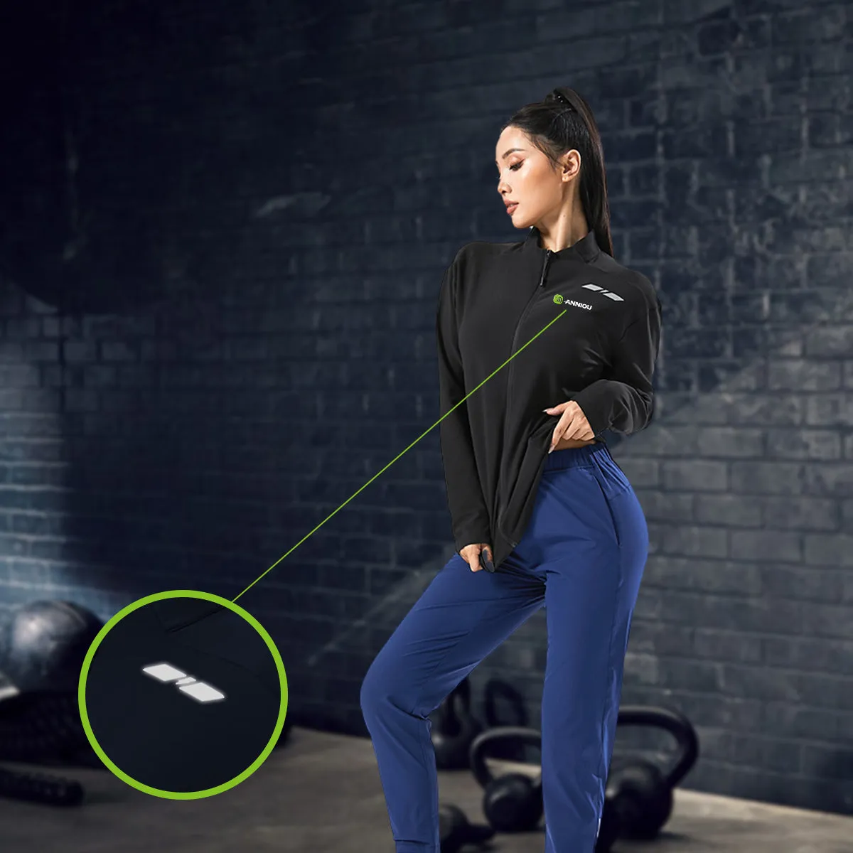 Men's and Women's Stand-up Collar Athletic Sweatshirts