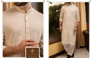 Men's Attire with Cuff Sleeves in Light Skin color - Men10
